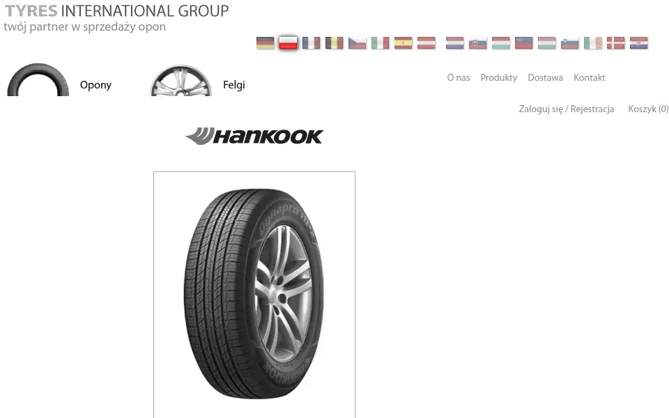 Screenshot of tyresinternationalgroup.com