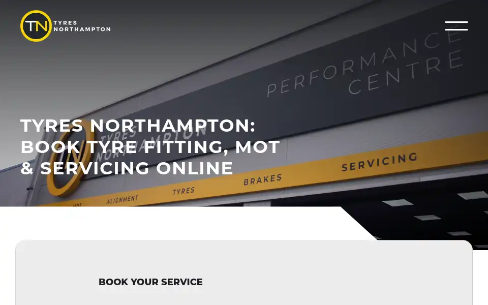 Screenshot of tyresnorthampton.com