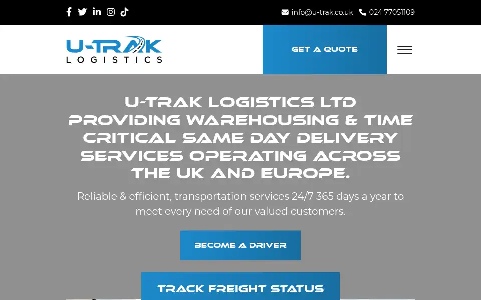 Screenshot of u-trak.co.uk