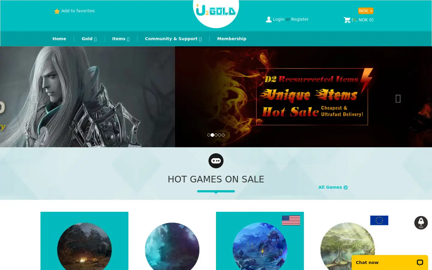 Screenshot of u2gold.com