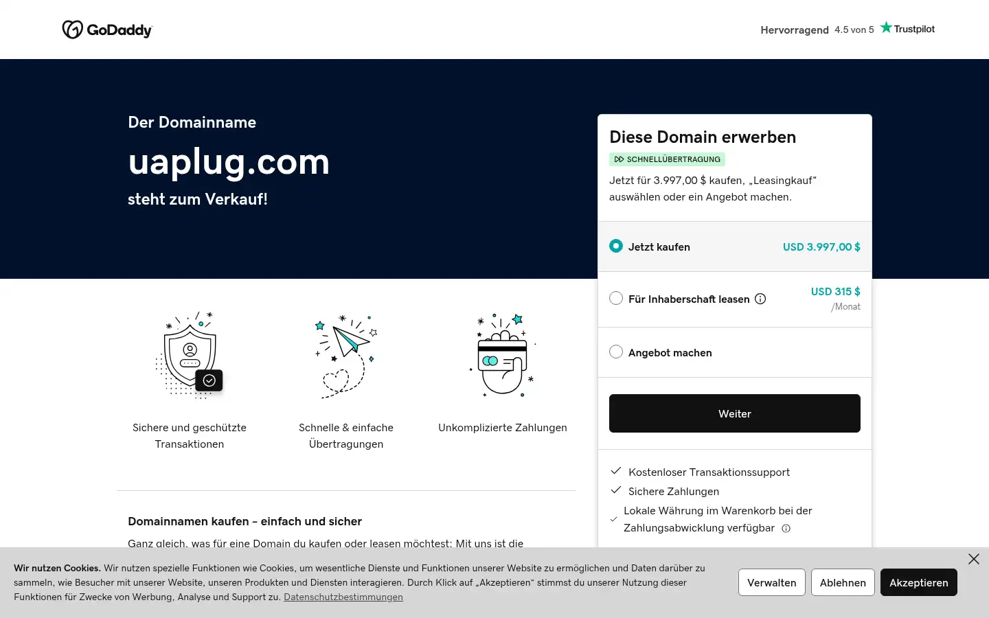 Screenshot of uaplug.com