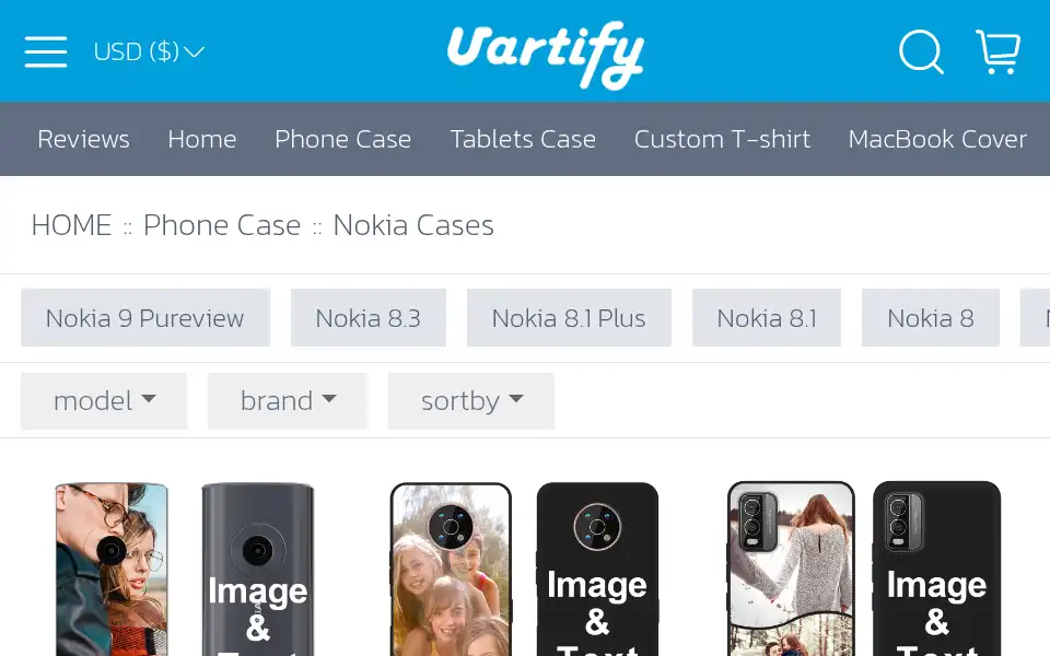 Screenshot of uartify.com