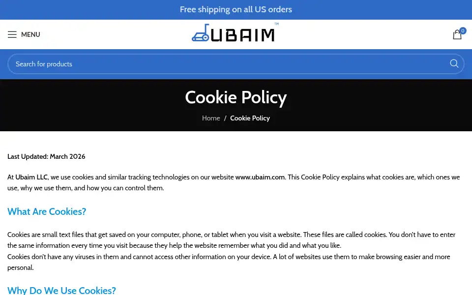 Screenshot of ubaim.com