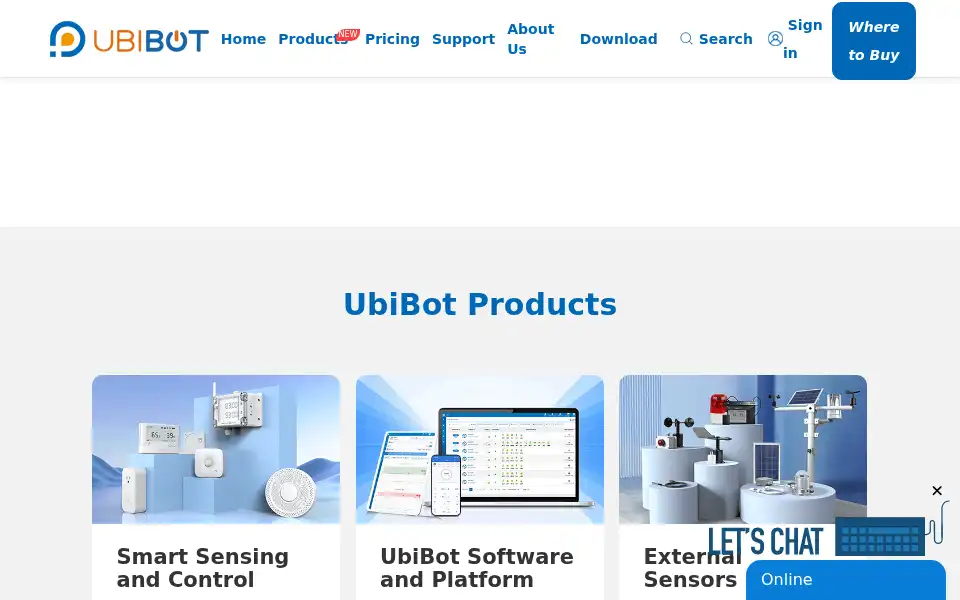 Screenshot of ubibot.com
