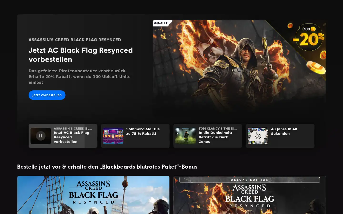Screenshot of ubisoft.de