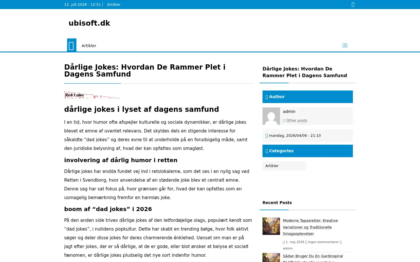 Screenshot of ubisoft.dk