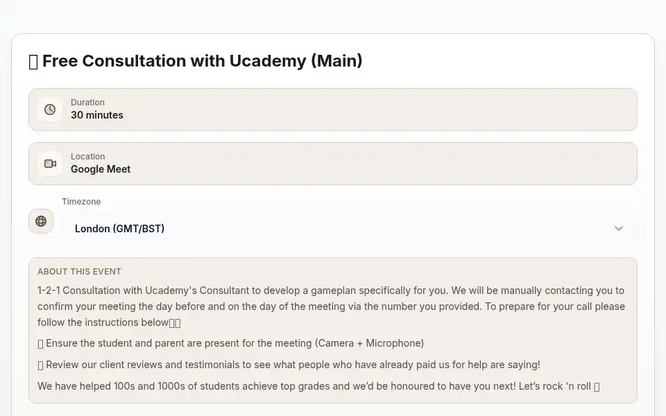 Screenshot of ucademy.co.uk