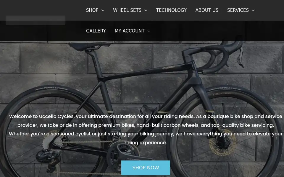 Screenshot of uccellocycles.com.au