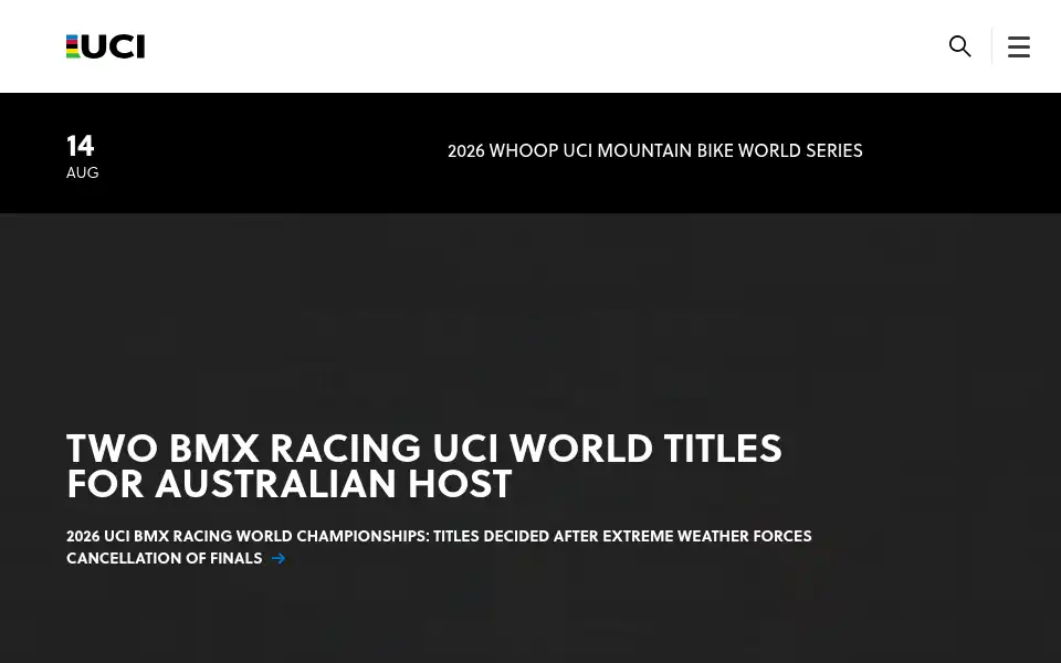 Screenshot of uci.org