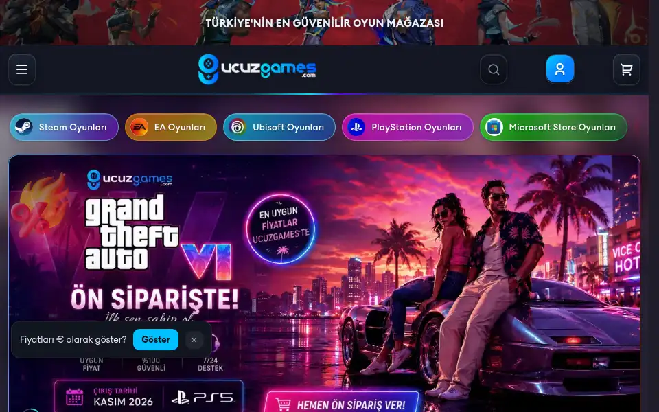 Screenshot of ucuzgames.com