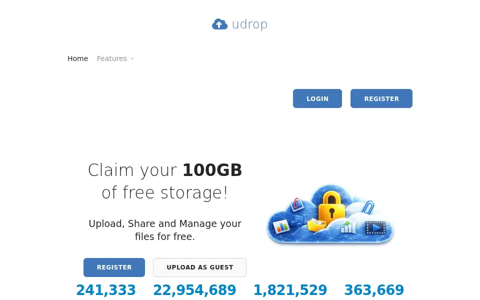 Screenshot of udrop.com