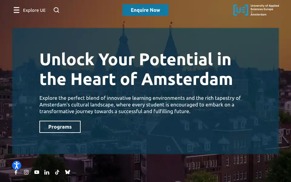 Screenshot of ue-amsterdam.com