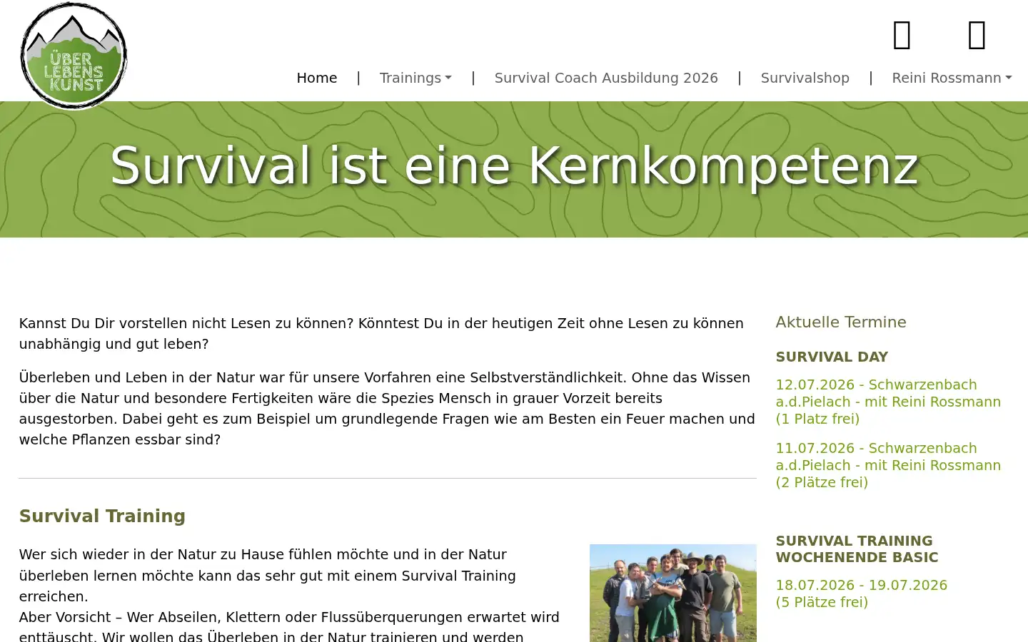 Screenshot of ueberlebenskunst.at