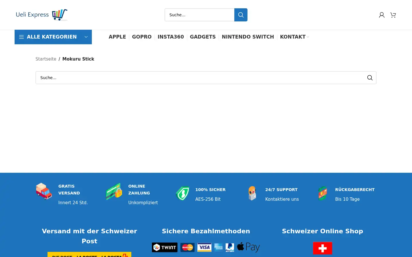 Screenshot of ueliexpress.ch