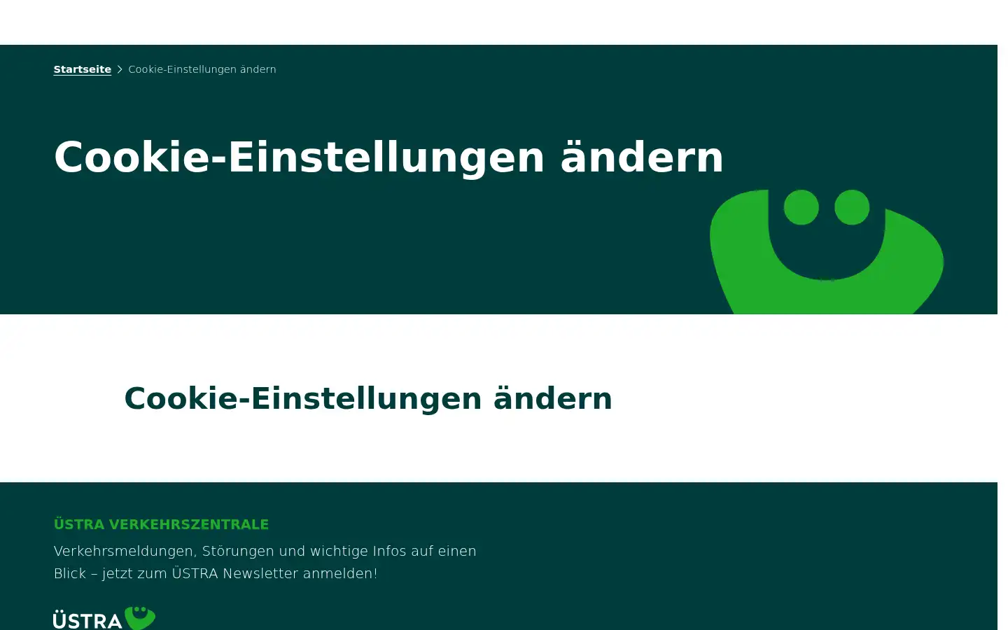 Screenshot of uestra.de