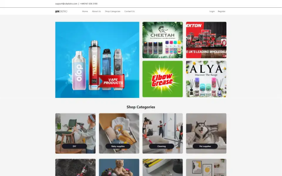 Screenshot of ufadistro.com