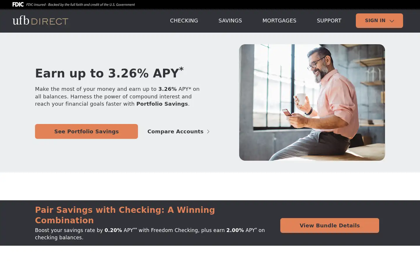 Screenshot of ufbdirect.com