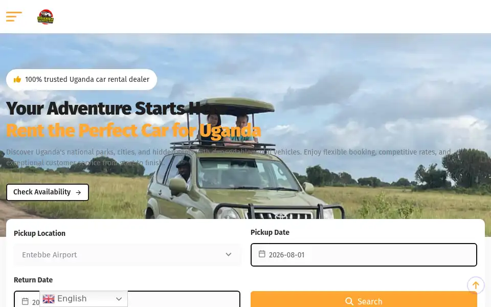 Screenshot of ugandacarrentaldeal.com
