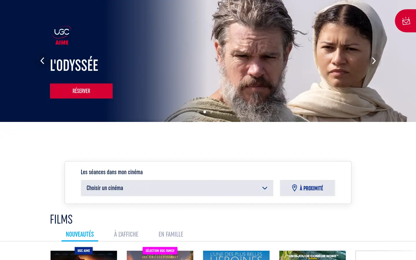 Screenshot of ugc.fr