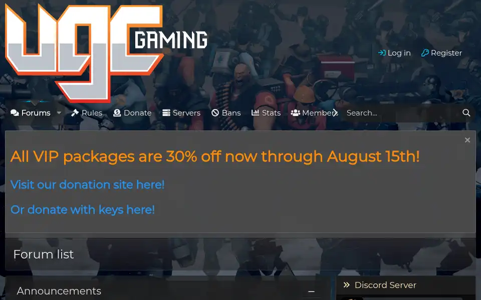 Screenshot of ugc.tf
