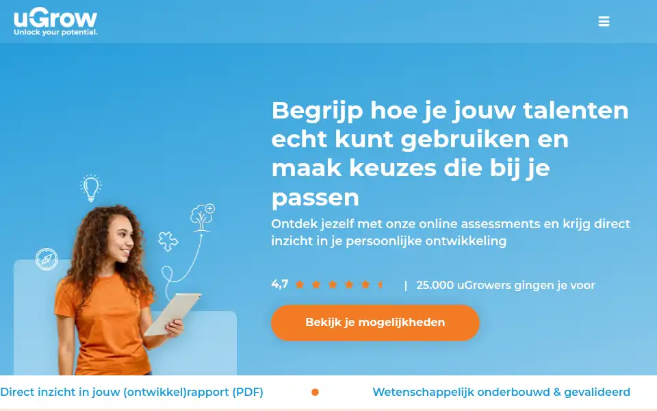 Screenshot of ugrow.nl