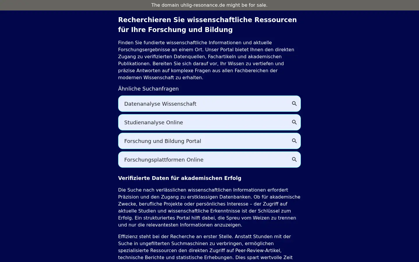 Screenshot of uhlig-resonance.de