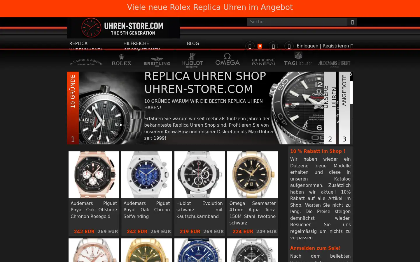 Screenshot of uhren-store.com