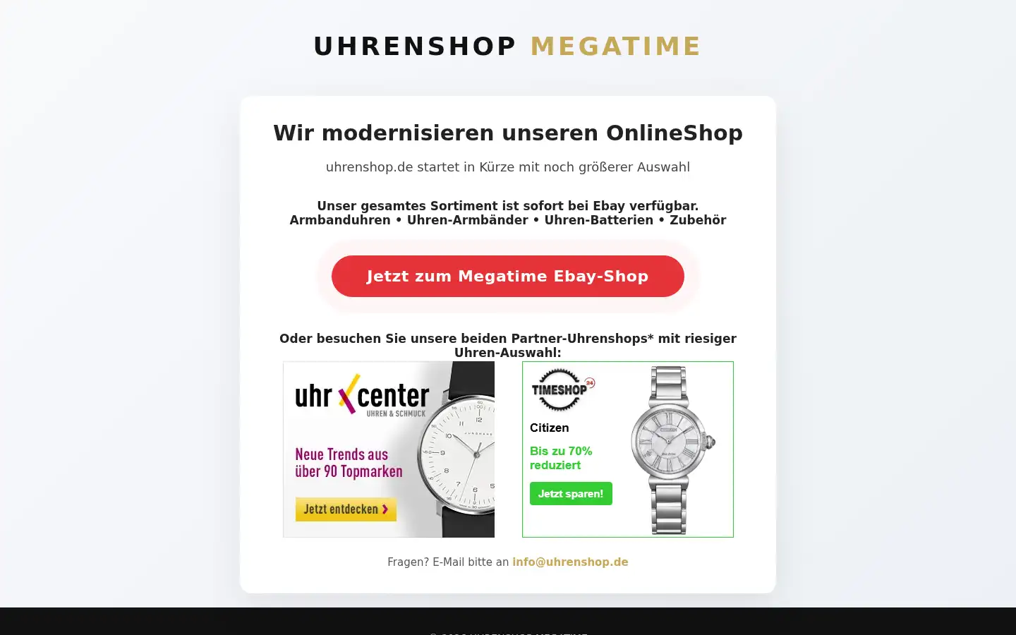 Screenshot of uhrenshop.de