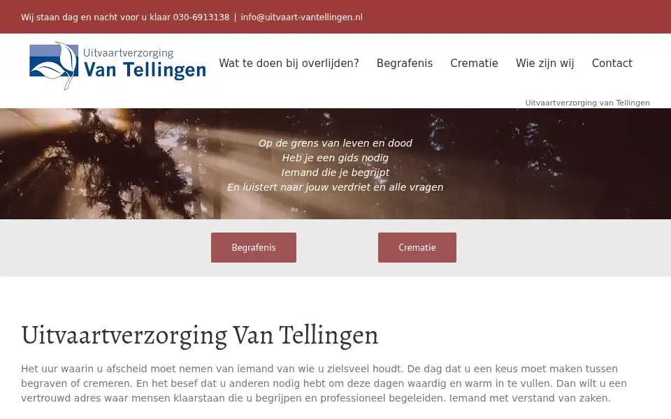 Screenshot of uitvaart-vantellingen.nl