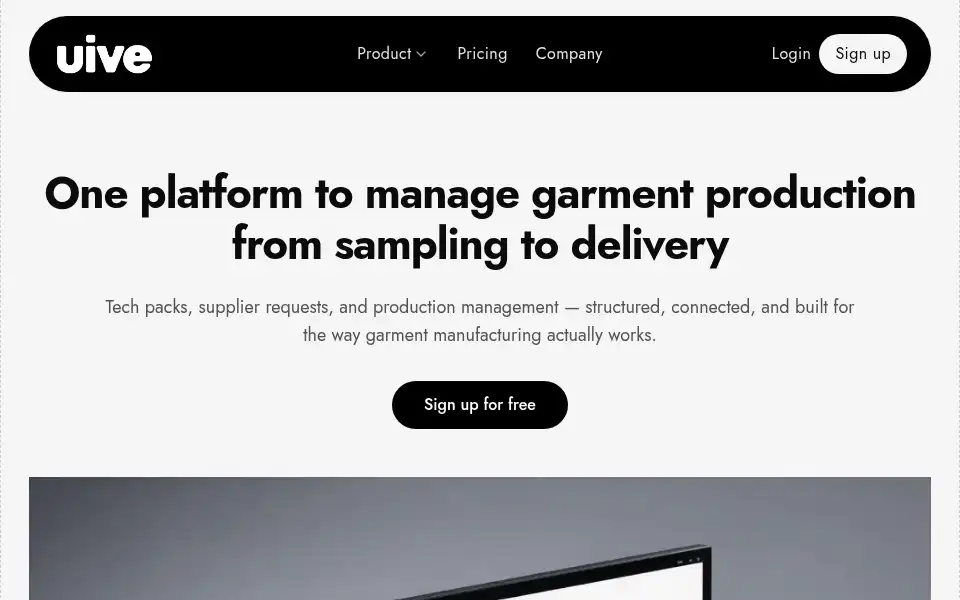 Screenshot of uive.io