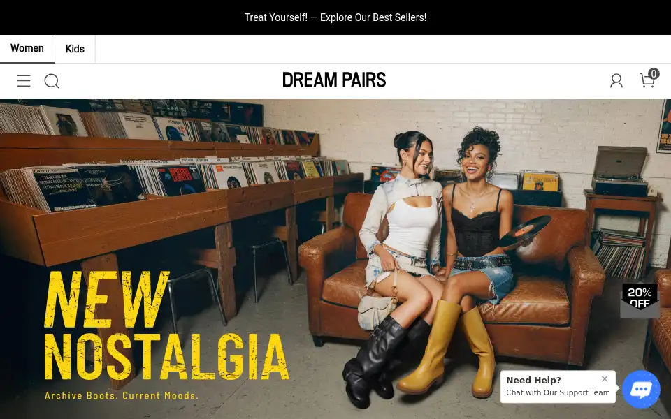Screenshot of uk.dreampairshoes.com