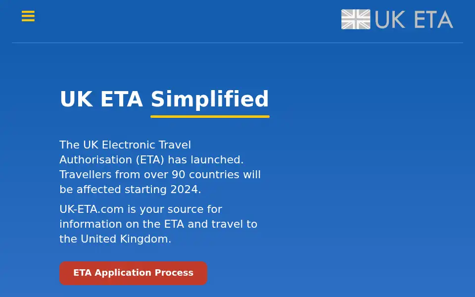 Screenshot of uk-eta.com