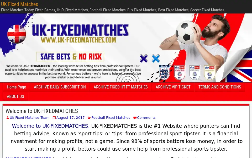Screenshot of uk-fixedmatches.com