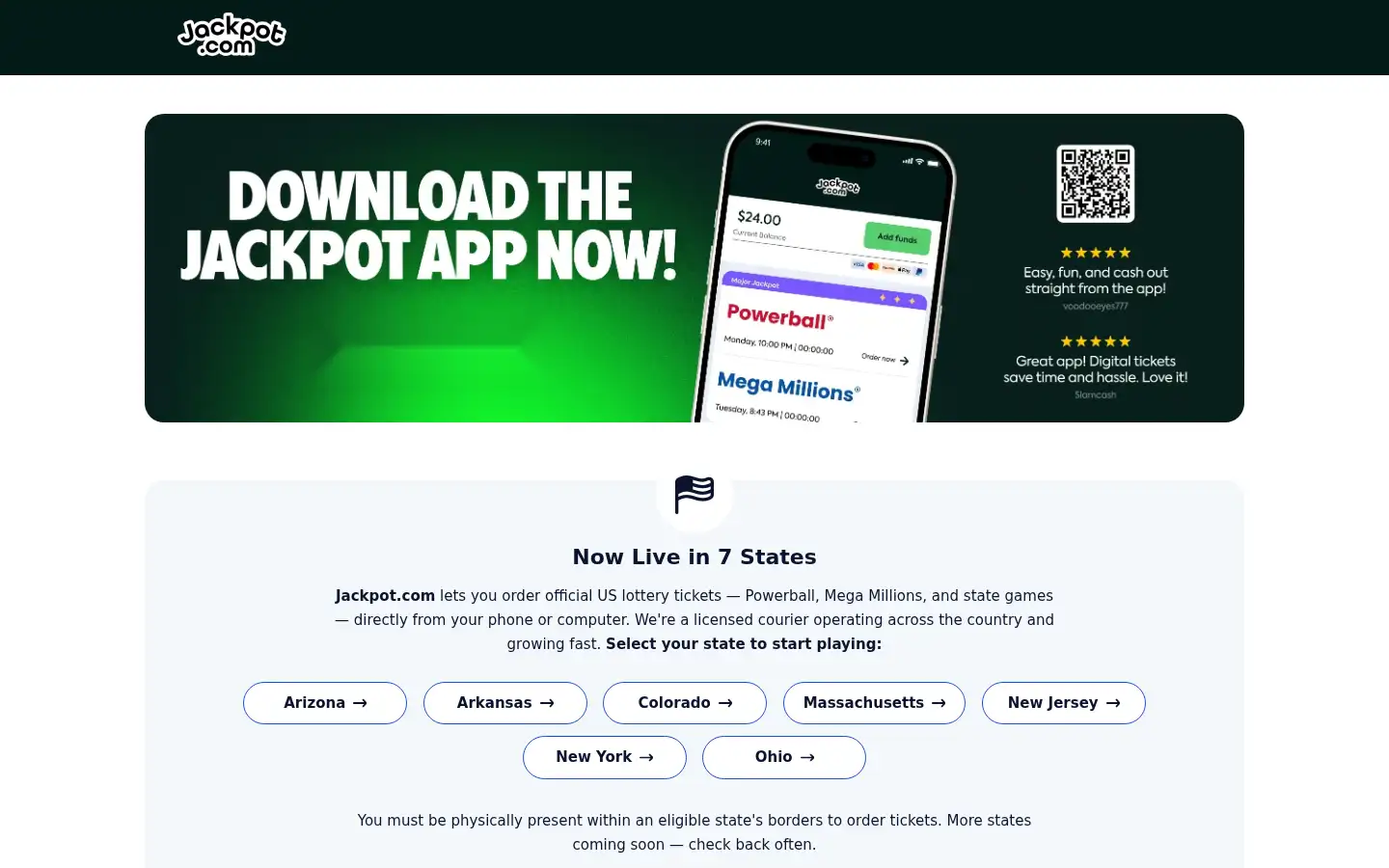 Screenshot of uk.jackpot.com