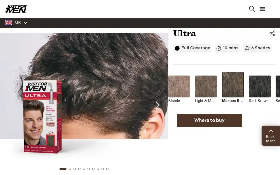 Screenshot of uk.justformen.com