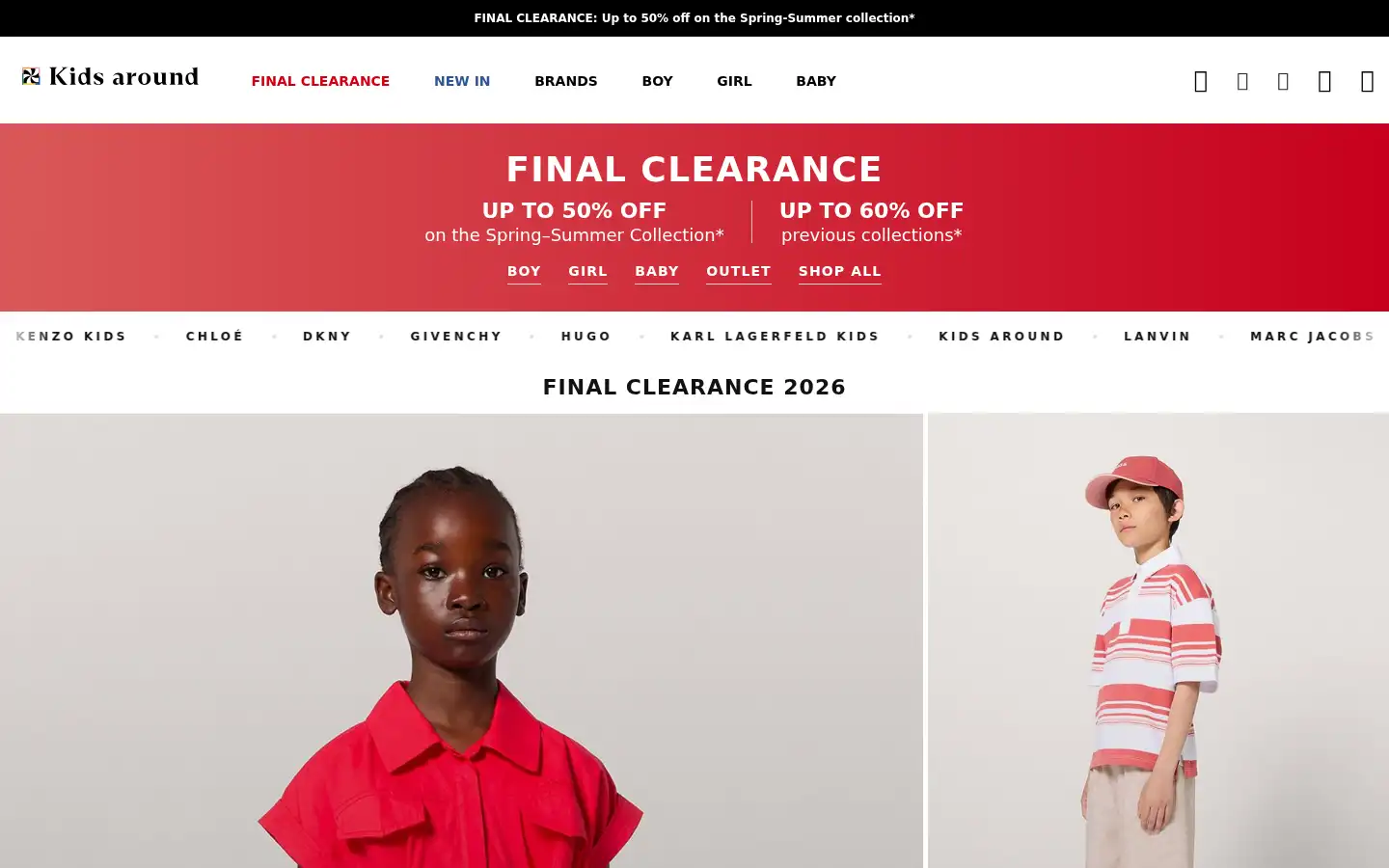 Screenshot of uk.kidsaround.com