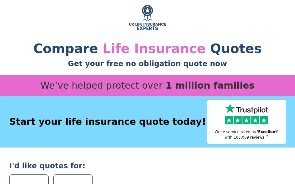 Screenshot of uk-life-insurance-experts.co.uk