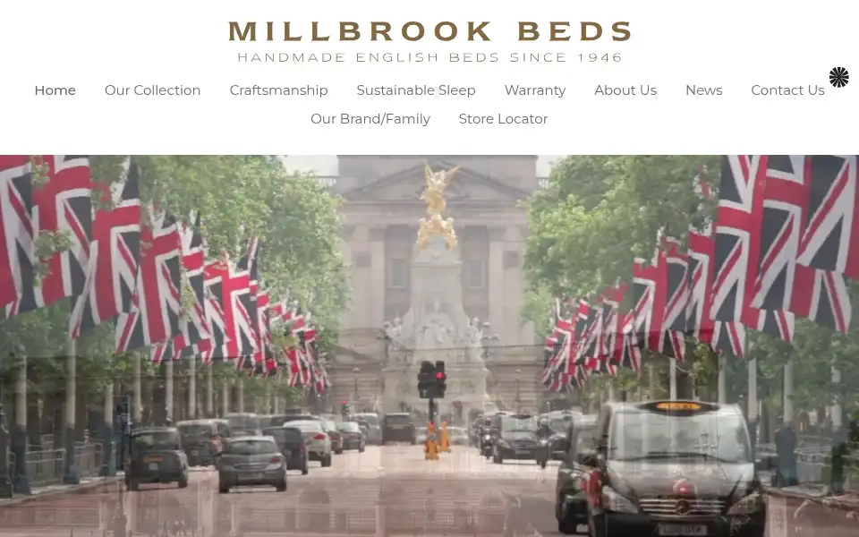 Screenshot of uk.millbrookbeds.com