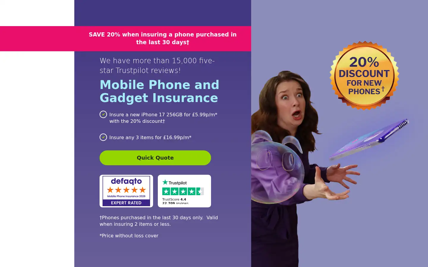 Screenshot of uk.protectyourbubble.com
