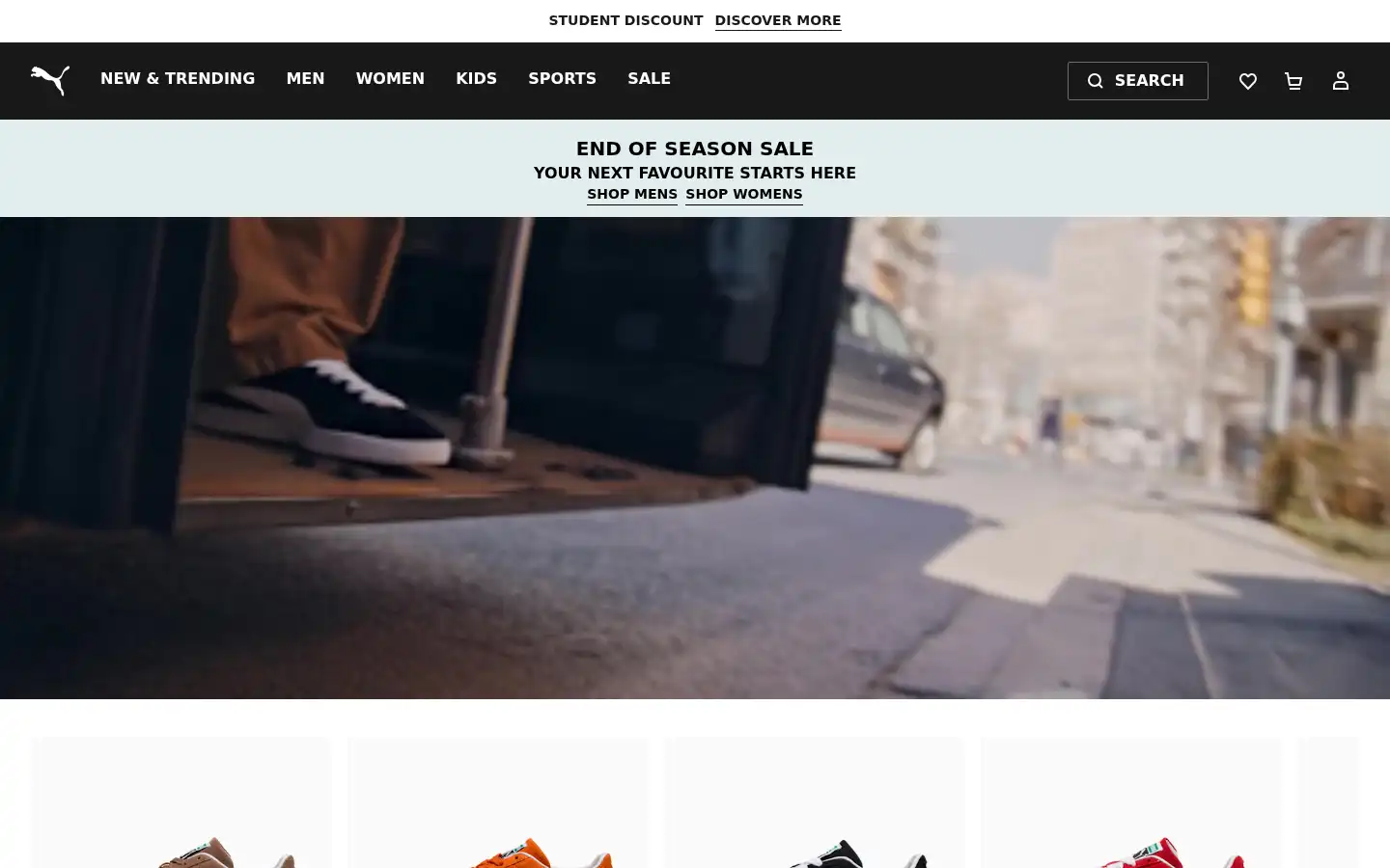 Screenshot of uk.puma.com