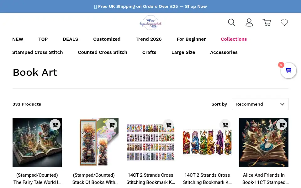 Screenshot of uk.tapestrymarket.com