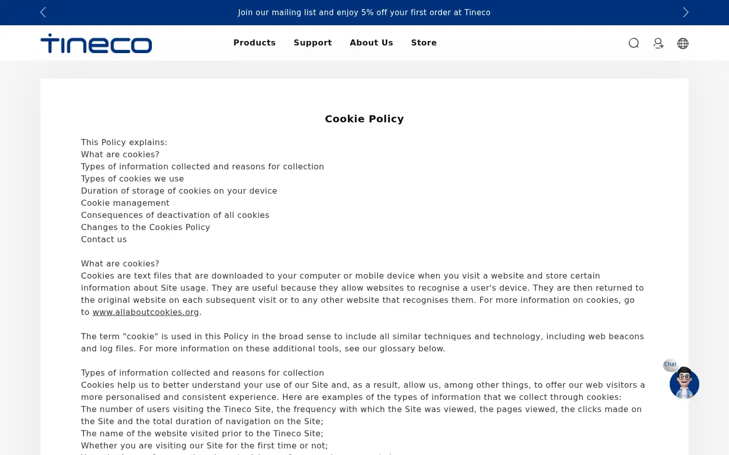 Screenshot of uk.tineco.com
