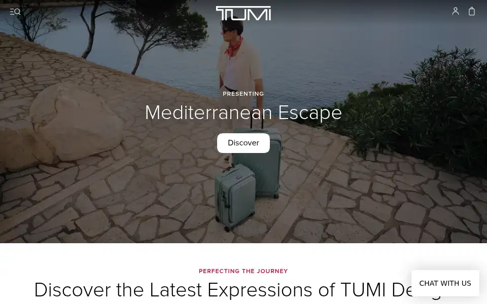 Screenshot of uk.tumi.com