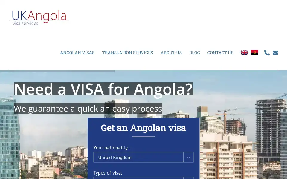 Screenshot of ukangola.com