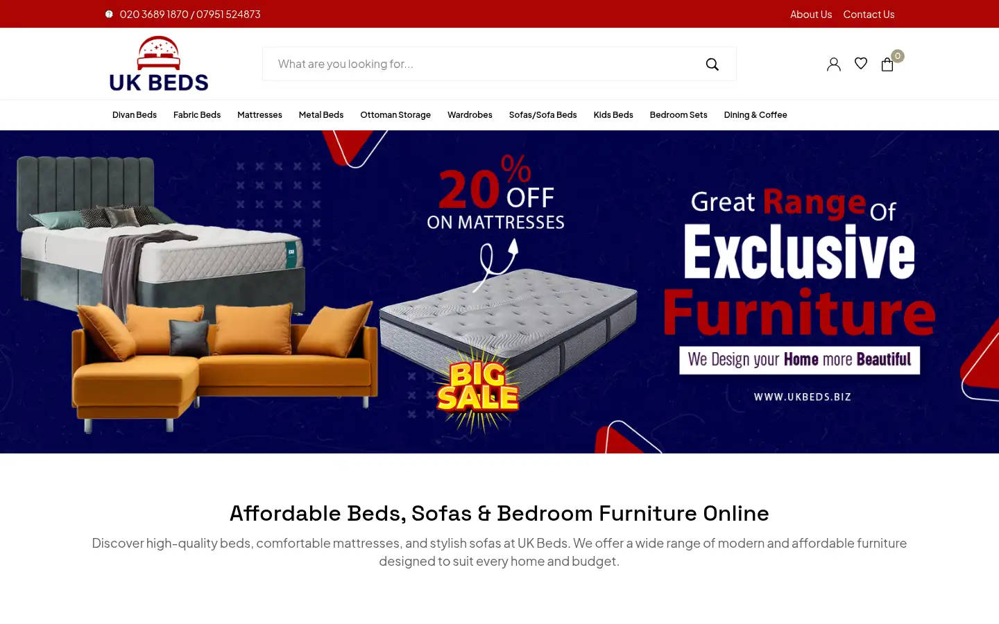 Screenshot of ukbeds.biz