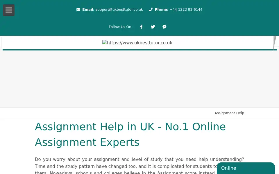 Screenshot of ukbesttutor.co.uk