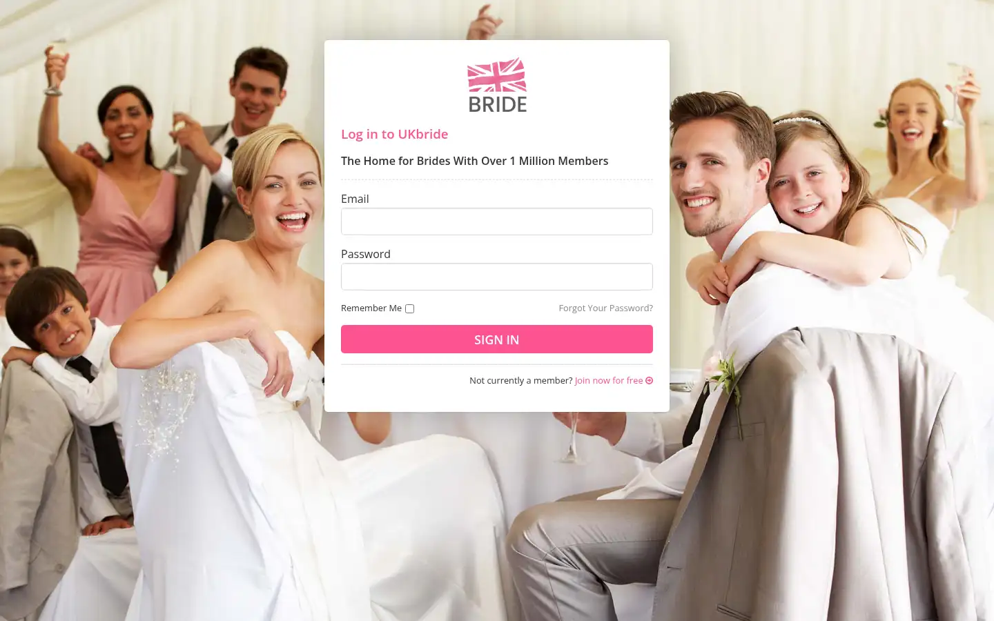 Screenshot of ukbride.co.uk