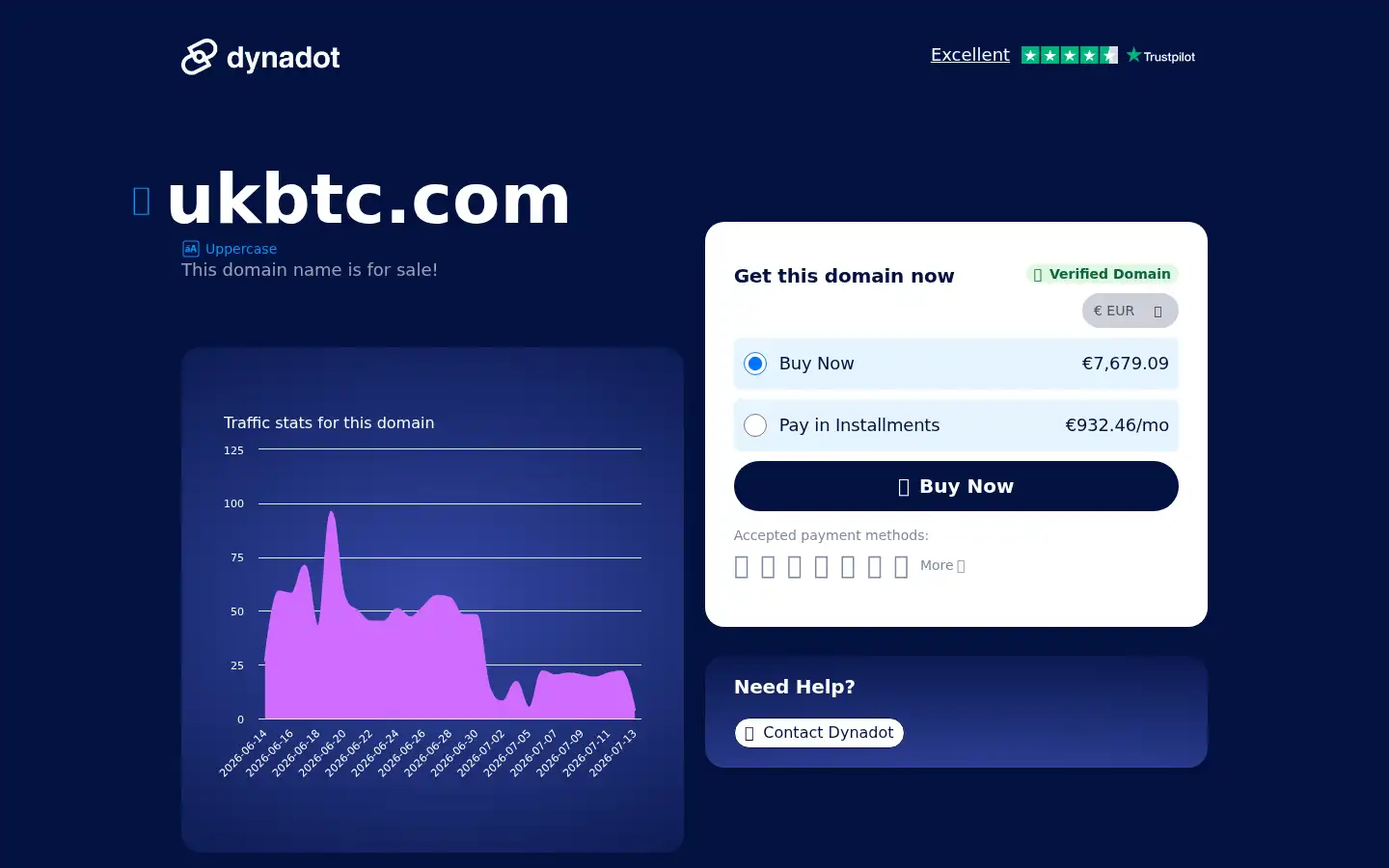Screenshot of ukbtc.com