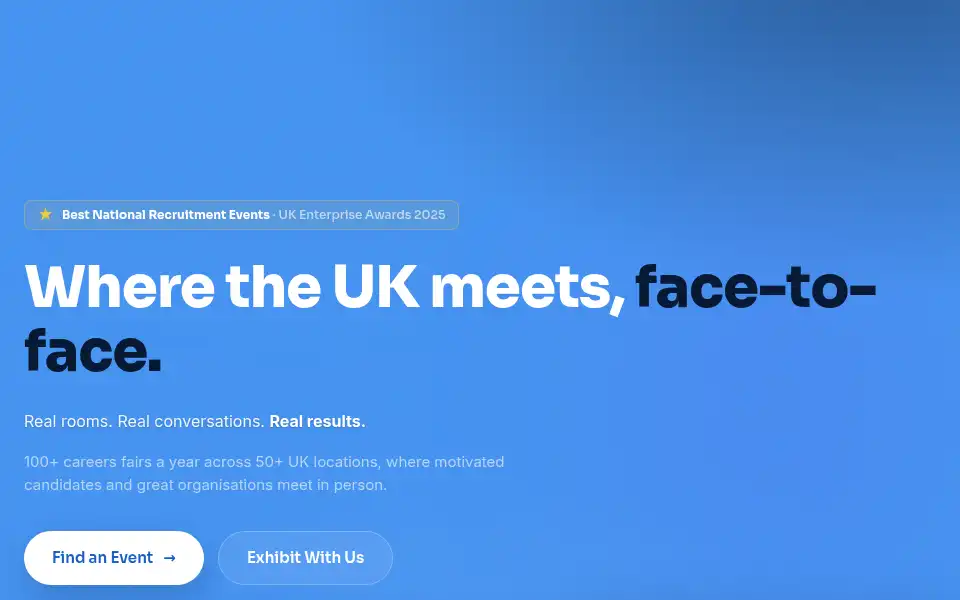 Screenshot of ukcareersfair.com