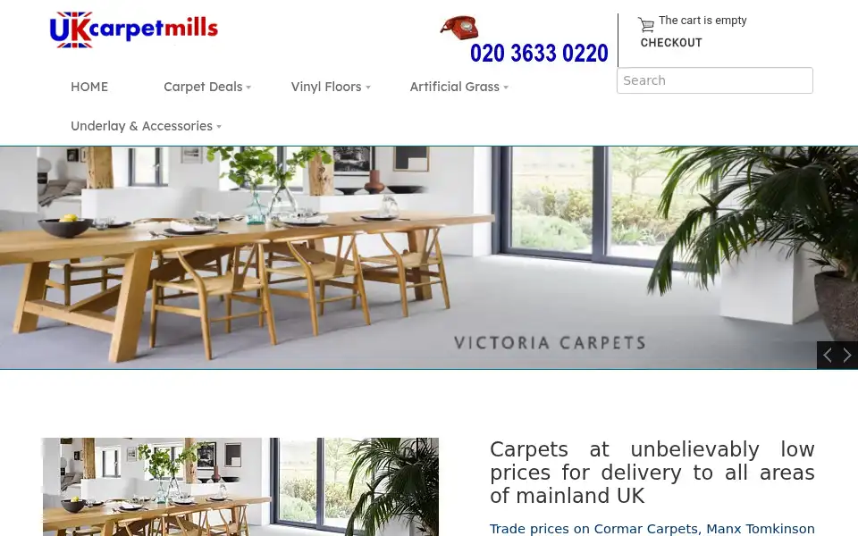 Screenshot of ukcarpetmills.co.uk